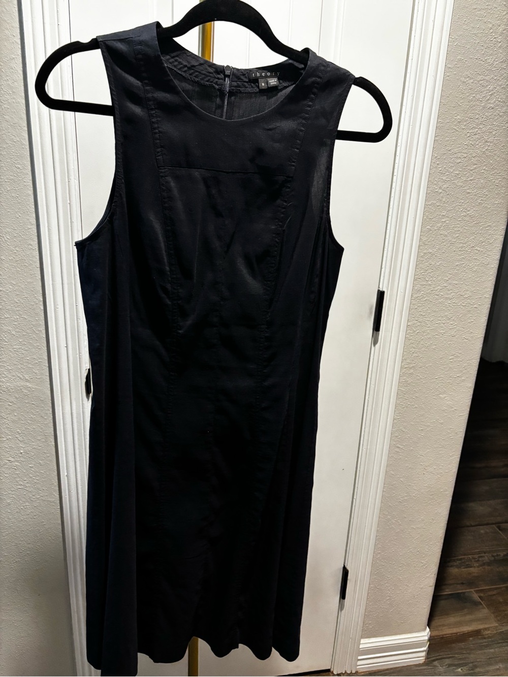 Theory Black Sleeveless Midi Dress